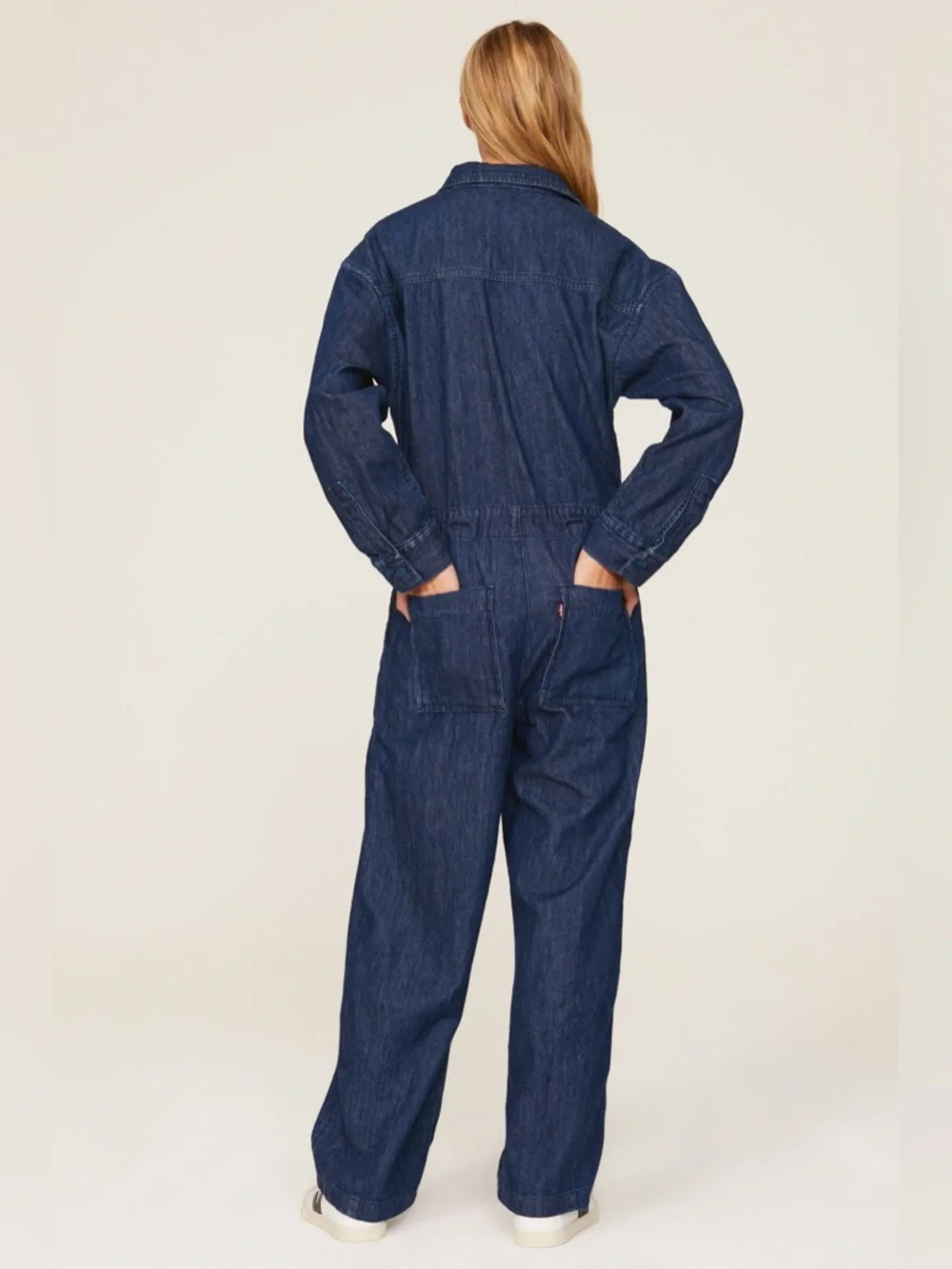Levi's—Surplus Coverall Jumpsuit, Lightweight Denim Chambray, Dark Wash (Large) - Picture 3 of 10